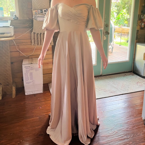 AW Bridal Dey Dress in taupe - Picture 7 of 7